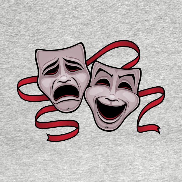 Comedy And Tragedy Theater Masks by fizzgig